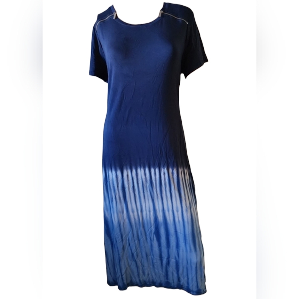 MICHAEL Michael Kors sz XL blue tie-dye zipper dress